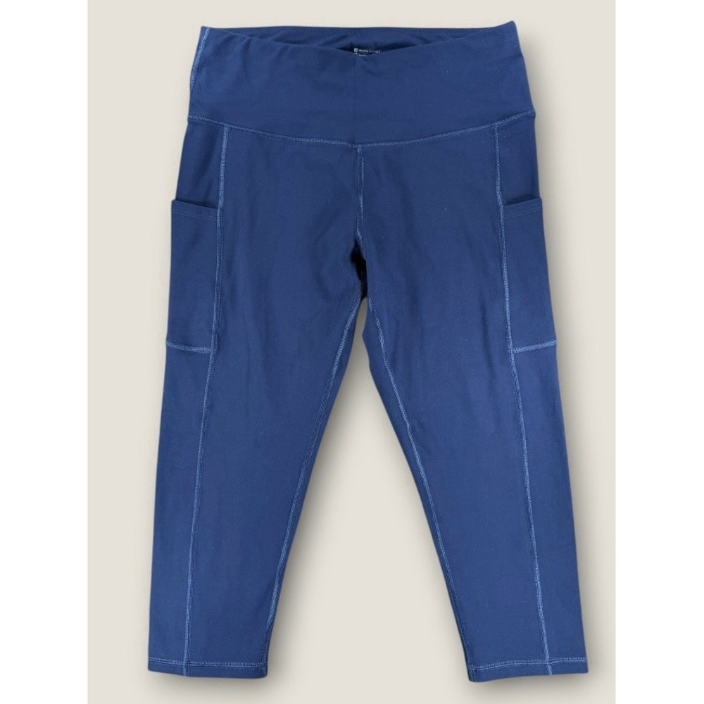 IUGA Women's XL Navy Blue Capri Leggings with Pockets NWT High Waist Yoga Pants